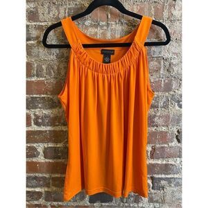 RAFAELLA • Orange Halter Top Blouse • Ladies Size L